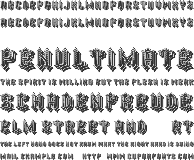 Cabaret font preview