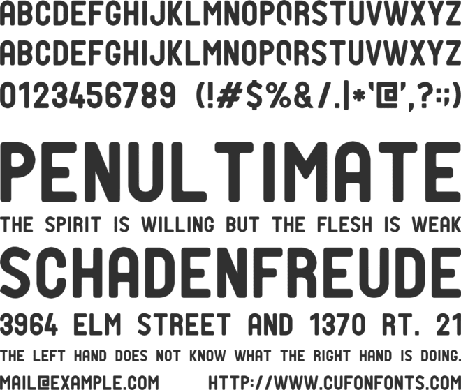 PTF Nordic font preview