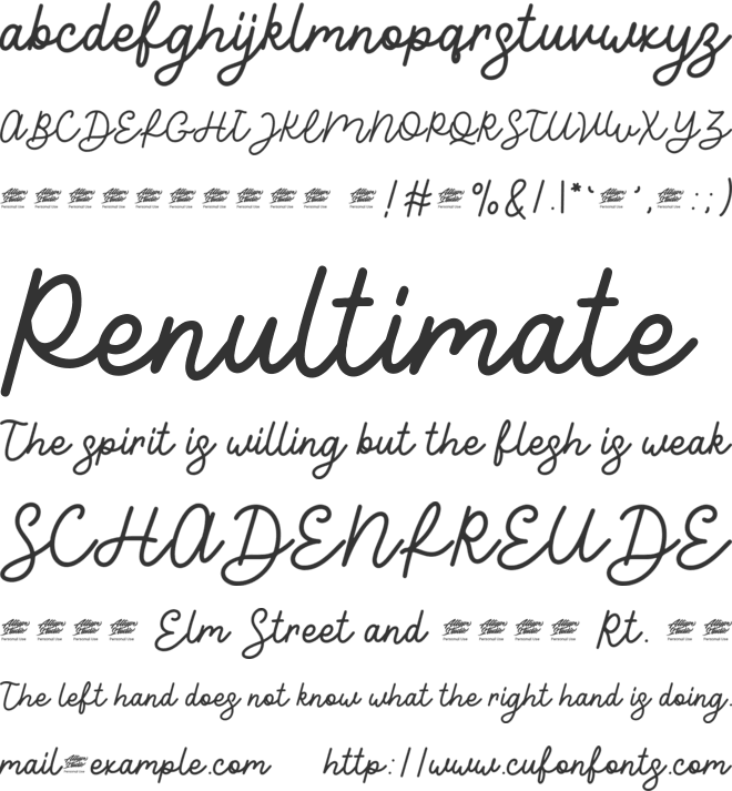 Yamatha font preview