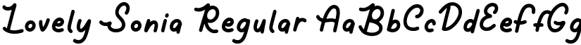 Lovely Sonia Regular font