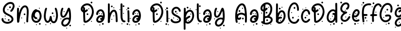 Snowy Dahlia Display font