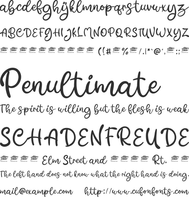 Winter Harmony font preview