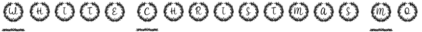 White Christmas Monogram Regular font