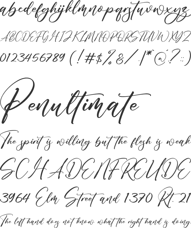 Belizka font preview