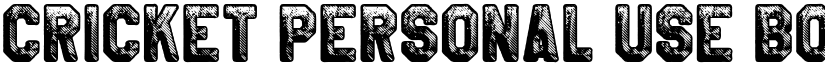 CRICKET PERSONAL USE Bold font
