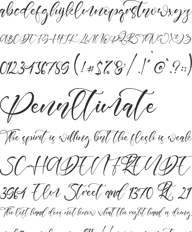 Hello Winter font preview