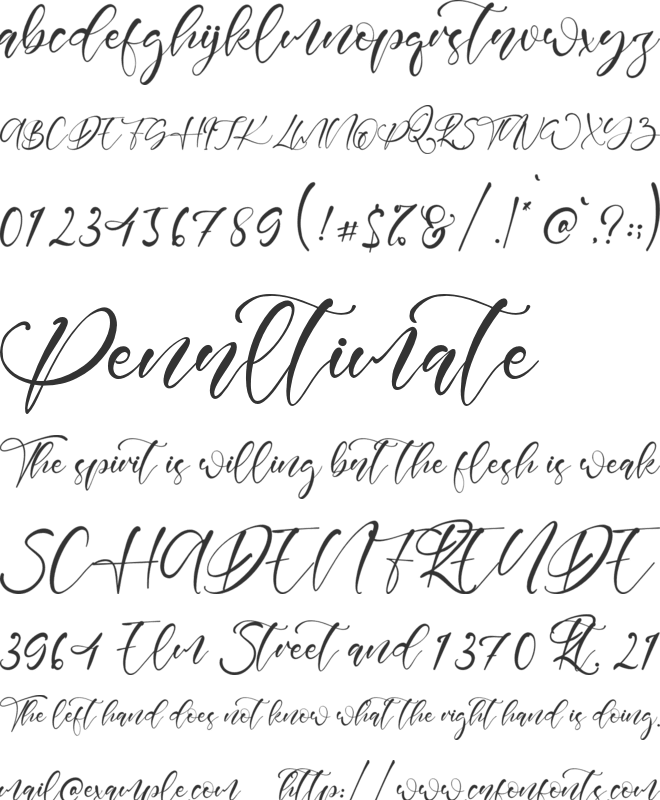 Hello Winter font preview