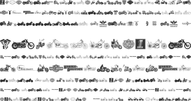 Harley Davidson font preview