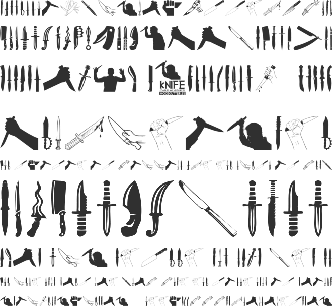 Knife font preview