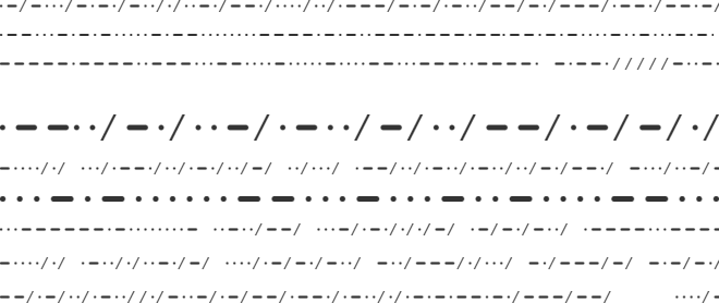 morse font preview
