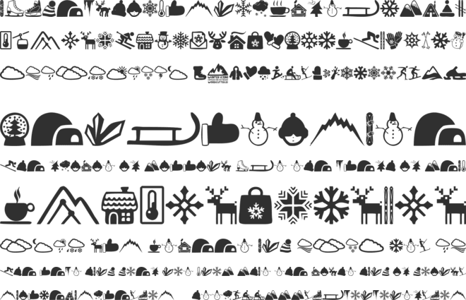 Winter Icons font preview