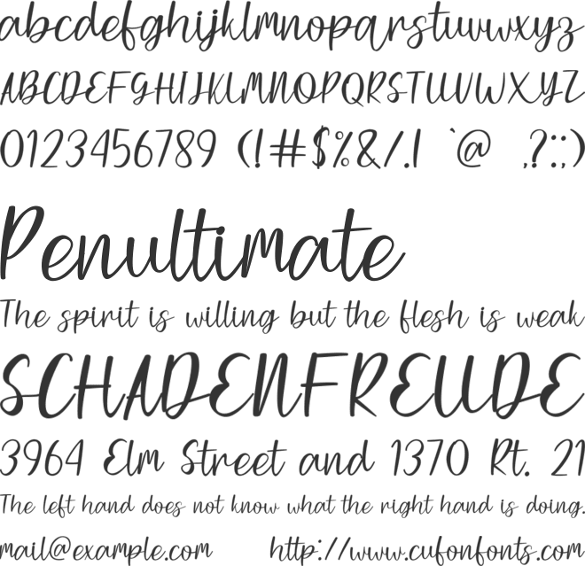 Simple Something font preview