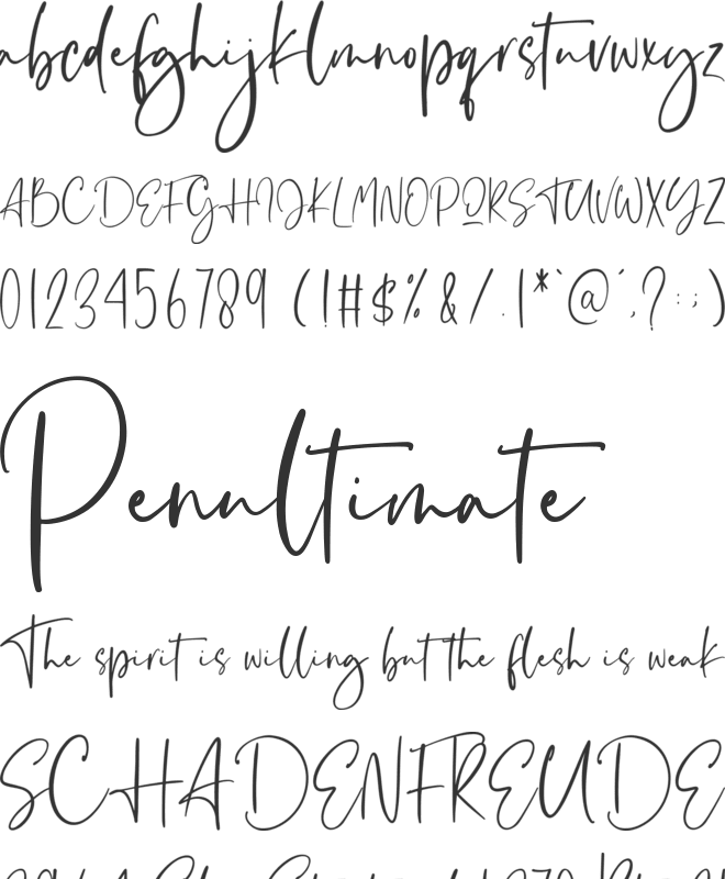 Cinemathic Visualation font preview