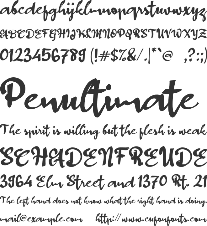d Dahulu Script font preview