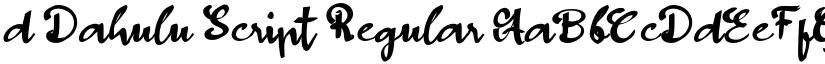 d Dahulu Script Regular font