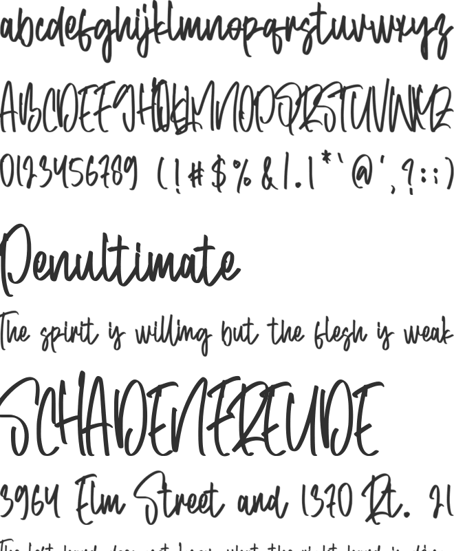 Lunchroom font preview