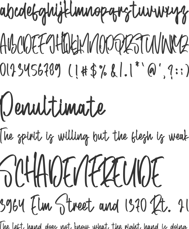 Lunchroom font preview