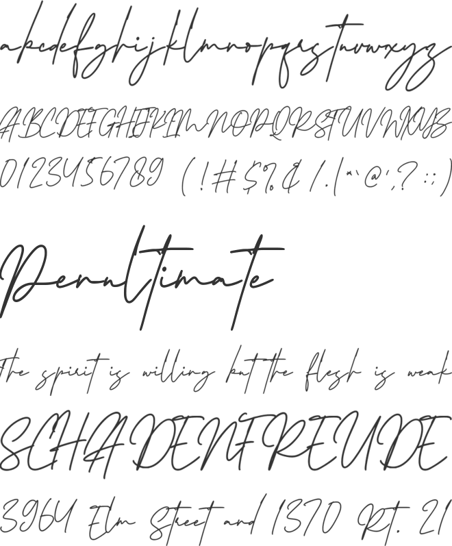 Mouthpiece font preview