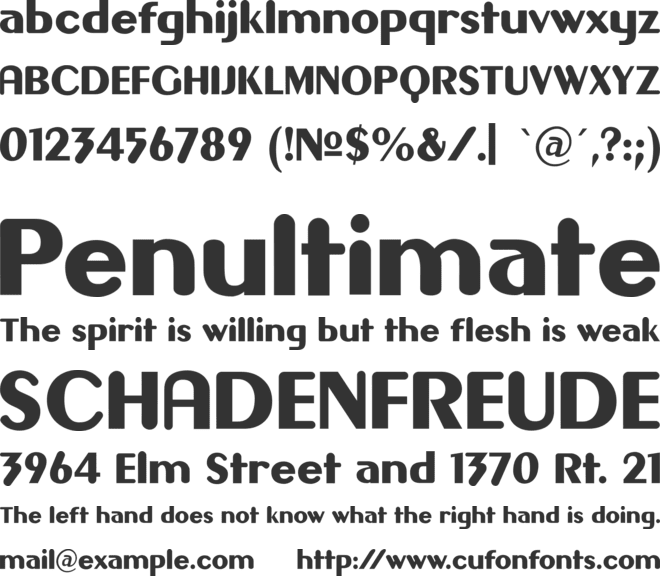 Gilgongo font preview