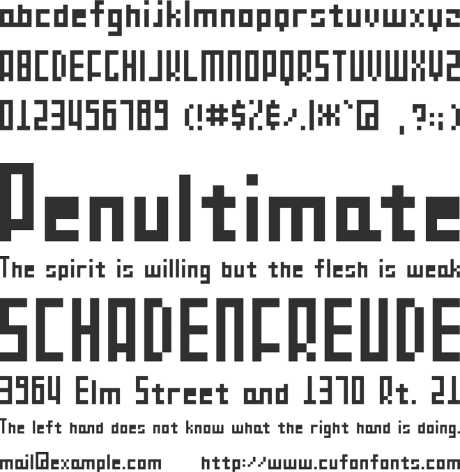 Gang small font preview