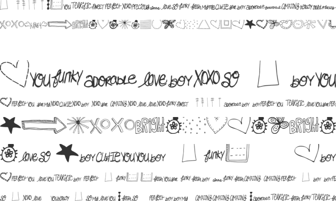 MTF Doodlewhats font preview