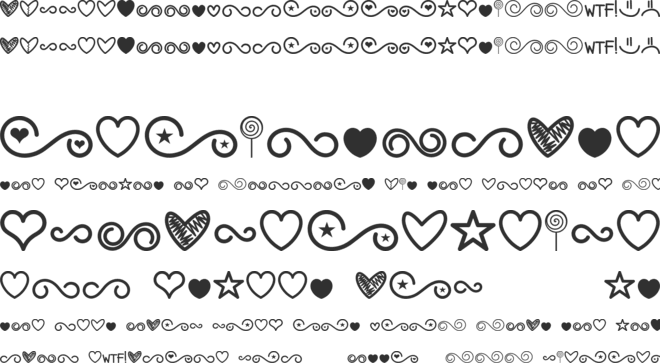 MF Dings 3 font preview