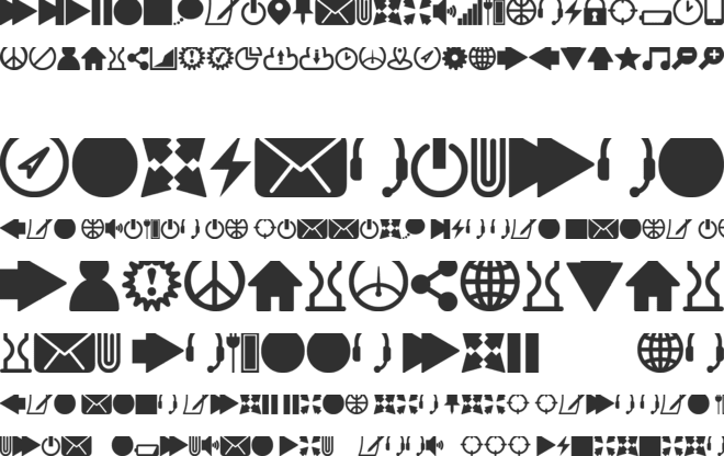 Icons South St font preview