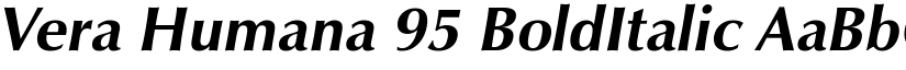 Vera Humana 95 BoldItalic font