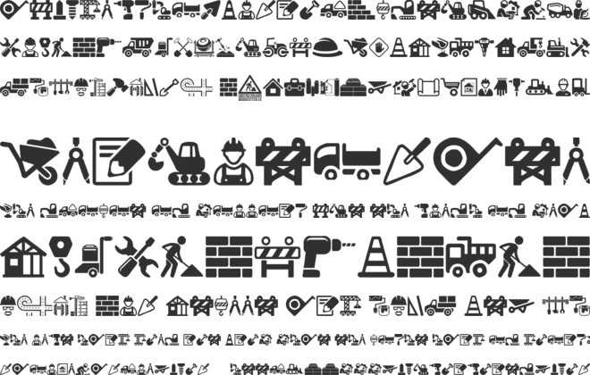 Construction Icons font preview