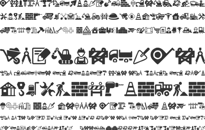Construction Icons font preview