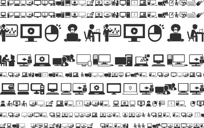 Computer icons font preview
