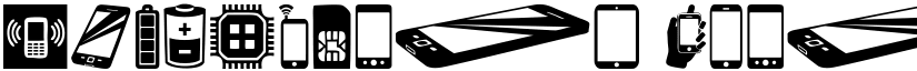 Smartphone Icons Regular font