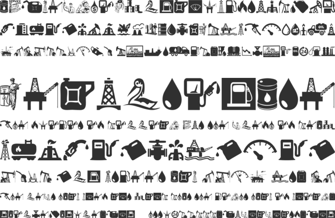 Oil Icons font preview