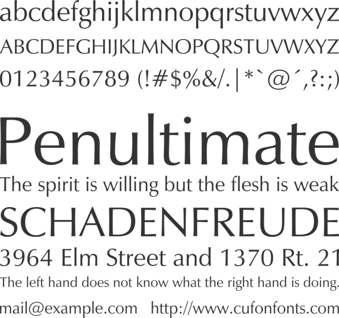 Vera Humana 95 font preview