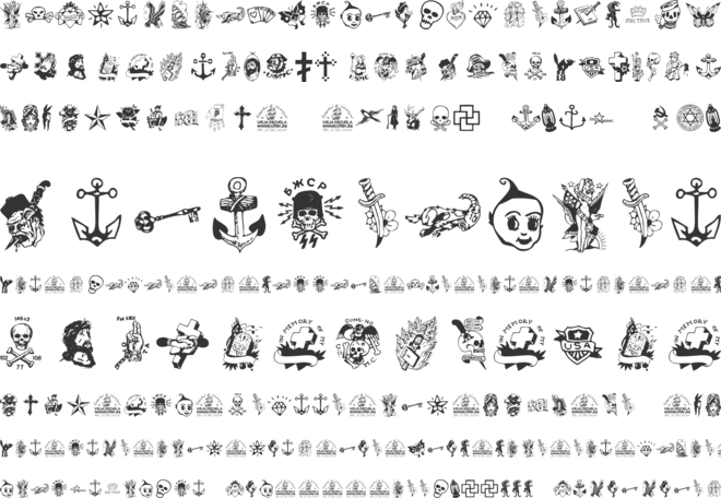 Tattoo Vieja Escuela 2 font preview