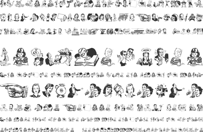 Vintage Mixed vol1 font preview