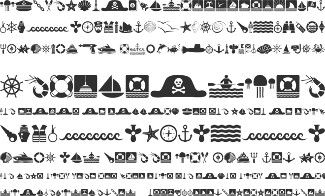 Nautical font preview