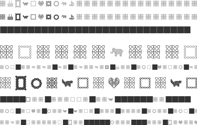 A-J knots font preview