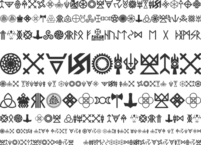 Pagan Symbols font preview