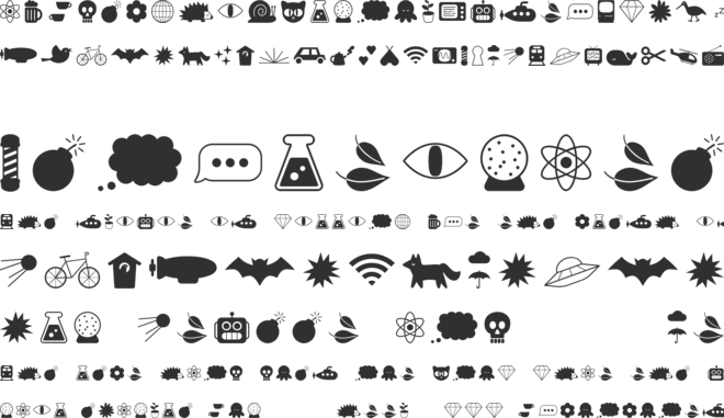 Whirlybats font preview