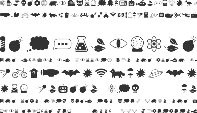 Whirlybats font preview