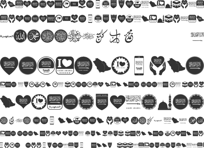 Font Color Saudi Arabia font preview