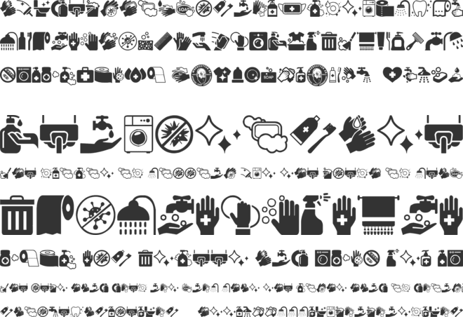 Hygiene Icons font preview