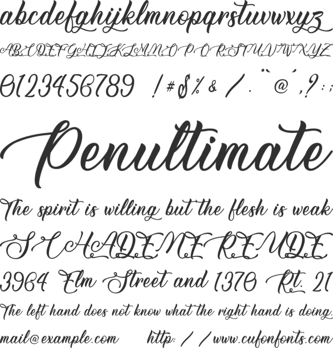 Betty Molly - Personal Use font preview