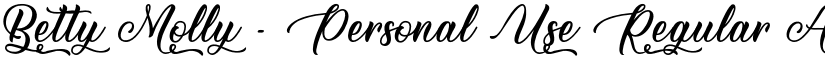 Betty Molly - Personal Use Regular font