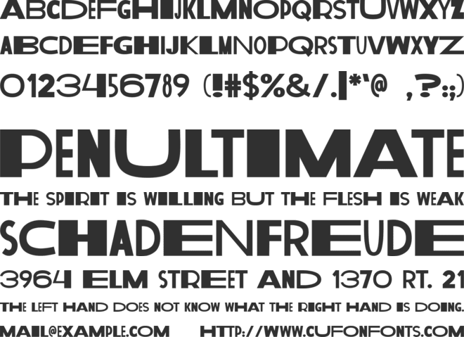 The Outskirts font preview