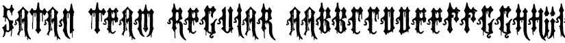Satan Team Regular font