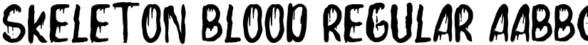 Skeleton Blood Regular font