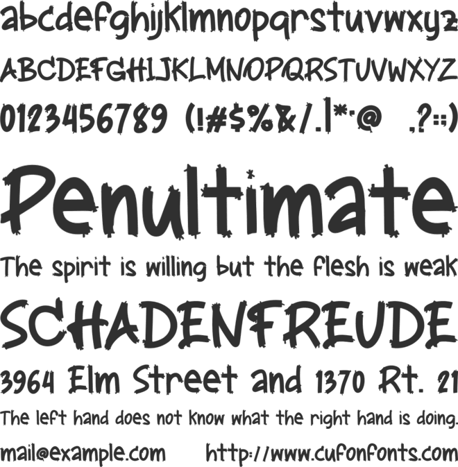 Midnight Shadows font preview