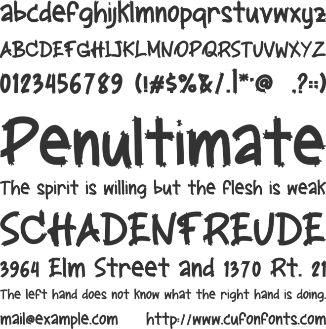 Midnight Shadows font preview